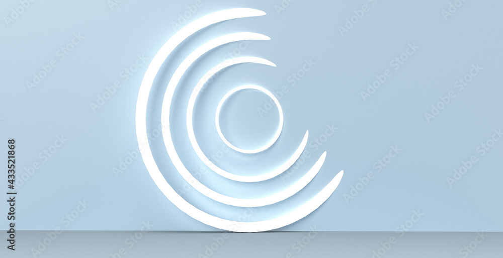 Obraz premium abstract blue background with light circles