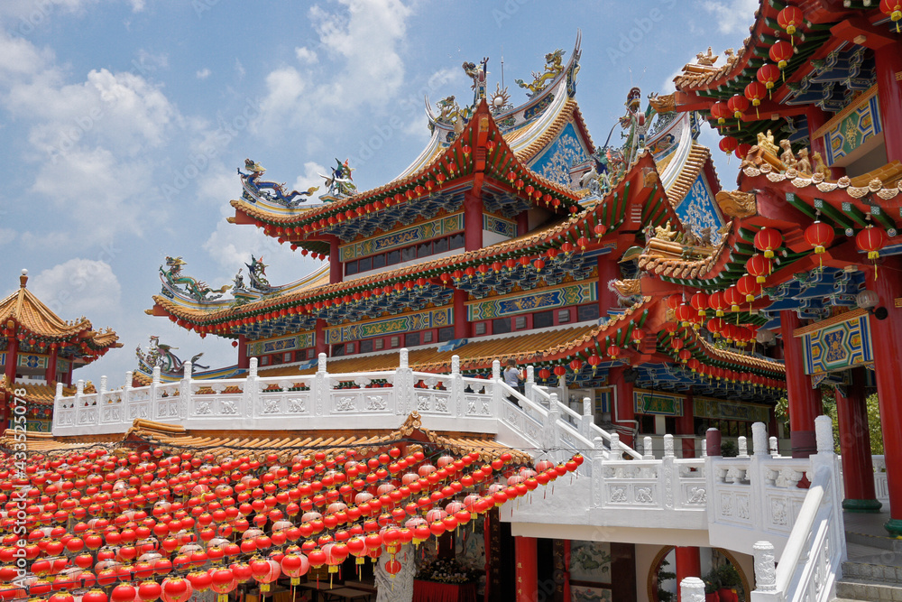 Thean Hou Buddhist temple (Temple of the Goddess of Heaven), dedicated to goddess Tian Hou, Kuala Lumpur, Malaysia Thean Hou Buddhist temple (Temple of the Goddess of Heaven), dedicated to goddess Tian Hou, Kuala Lumpur, Malaysia