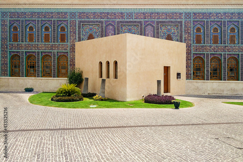 The Katara CuThe Katara Cultural Village with ornaments on the wall in Doha, Qatarltural Village in Doha, Qatar photo