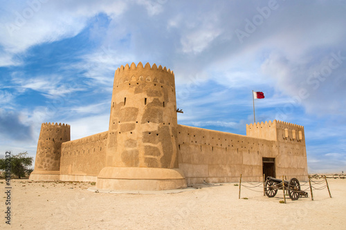 Al Zubarah Fort, a historic military fortress in Qatar, Middle East
