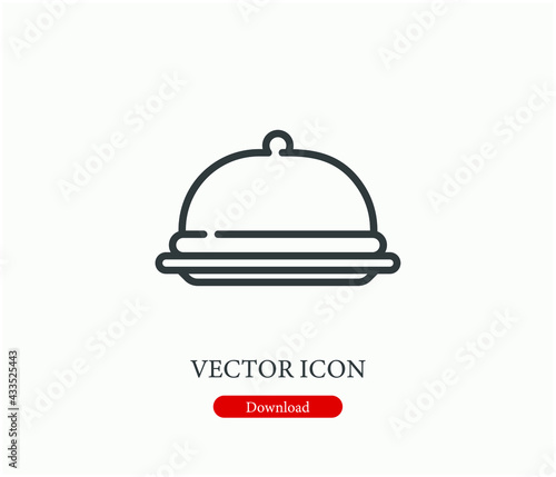 Tray vector icon. Editable stroke. Symbol in Line Art Style for Design, Presentation, Website or Apps Elements, Logo. Pixel vector graphics - Vector