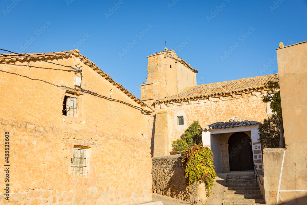 church of Saint Michael the Archangel in Aguilar de Montuenga village (municipality of Arcos de Jalon), province of Soria, Castile and Leon, Spain