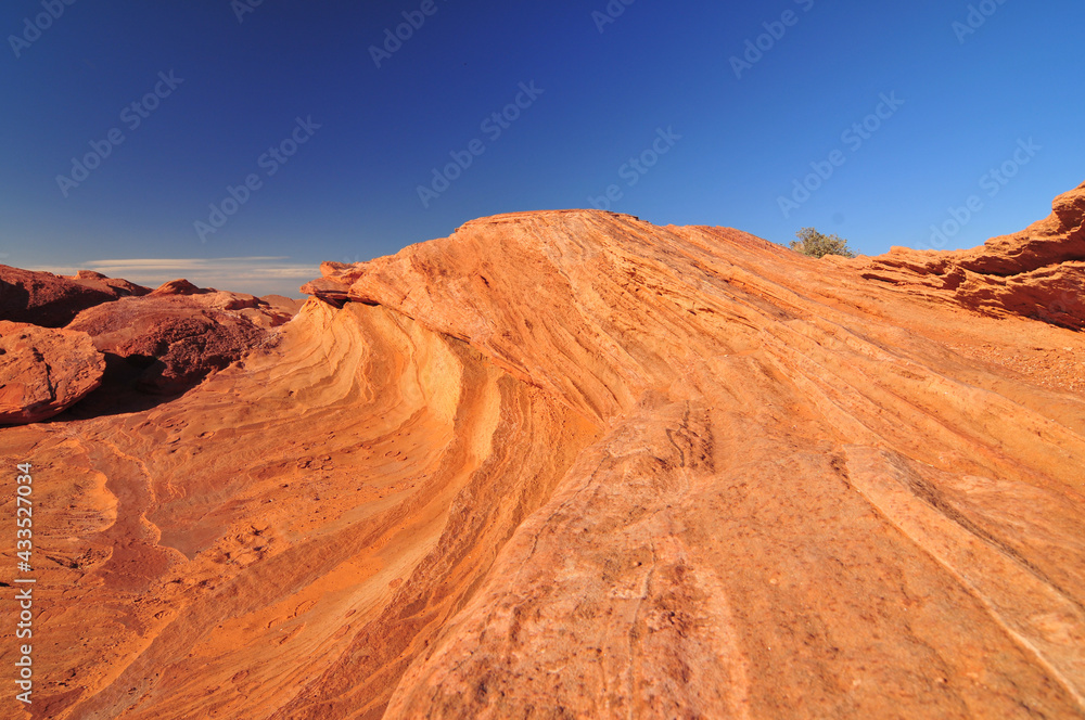 Fototapeta premium orange Striated rock in the Arizona desert