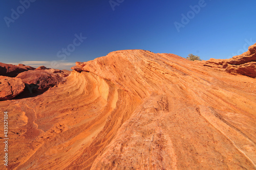 orange Striated rock in the Arizona desert