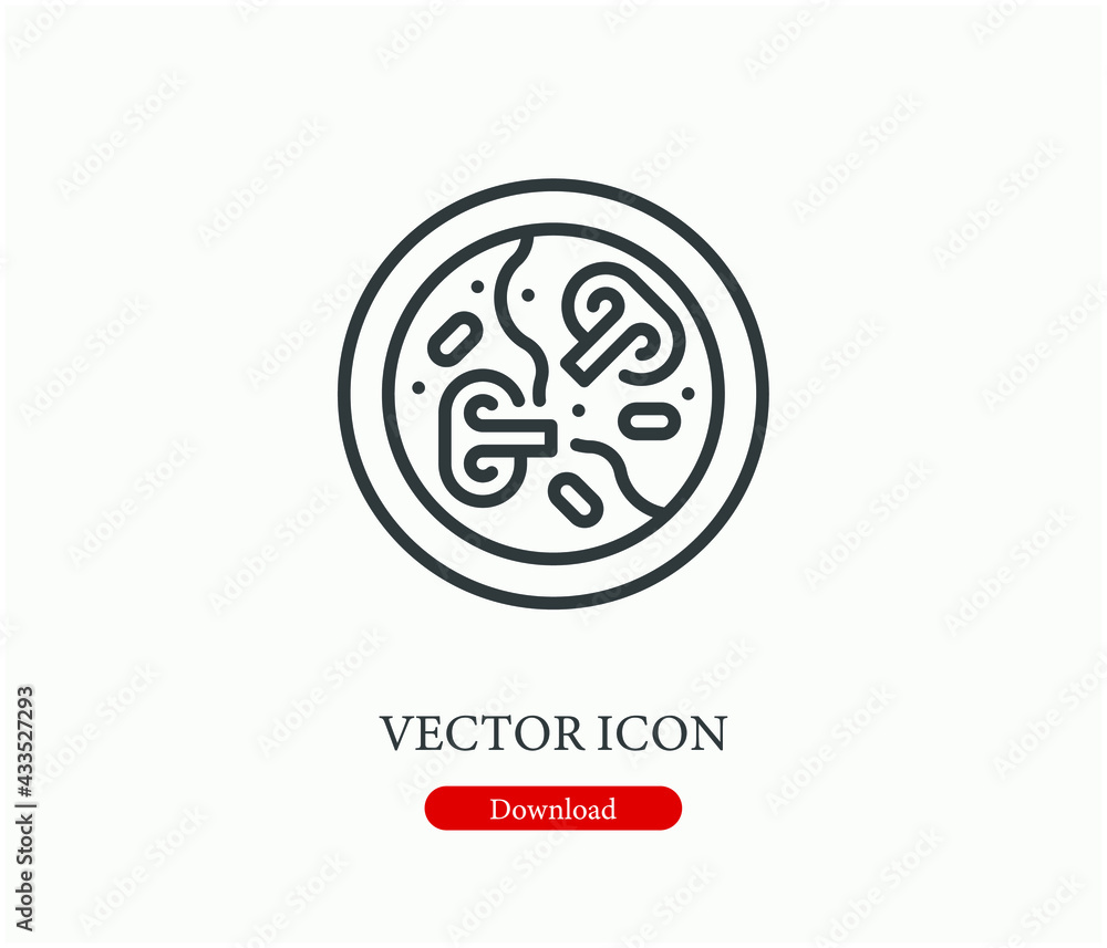 Salad vector icon. Editable stroke. Symbol in Line Art Style for Design, Presentation, Website or Apps Elements, Logo. Pixel vector graphics - Vector Salad vector icon. Editable stroke. Symbol in Line Art Style for Design, Presentation, Website or Apps Elements, Logo. Pixel vector graphics - Vector
