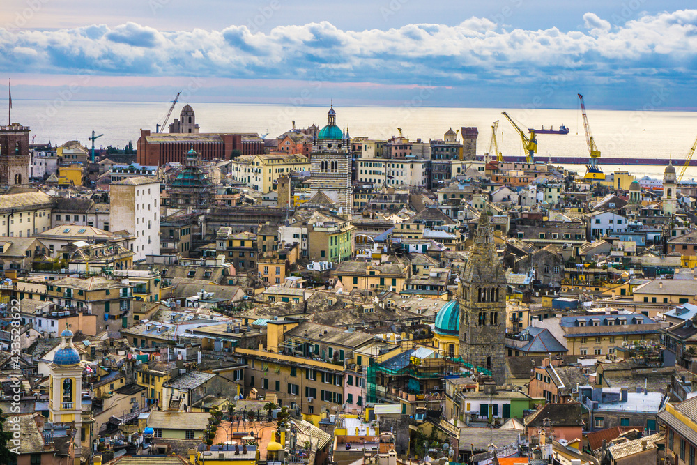 view over Genoa, Italy