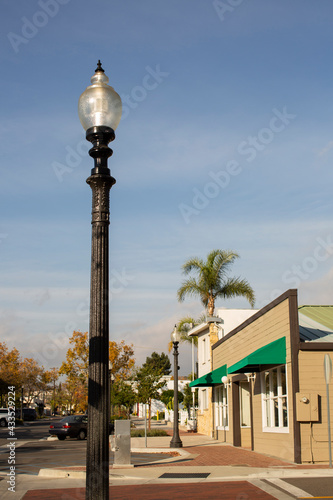 Afternoon view of the historic downtown district of Yorba Linda, California, USA.