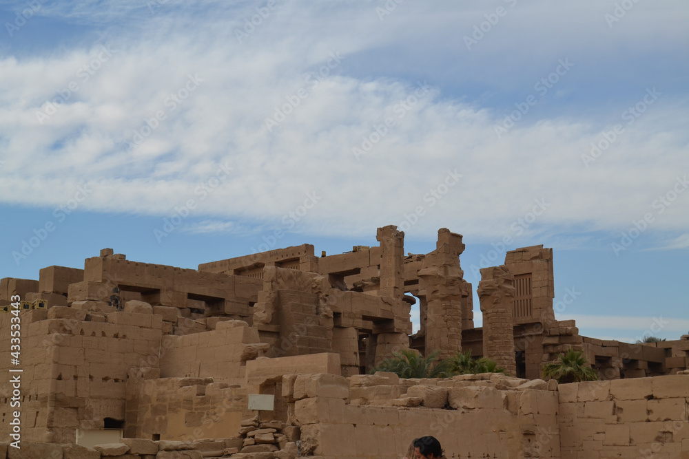 An old historical building from Karnak Temple, Luxor Governorate, Egypt 
