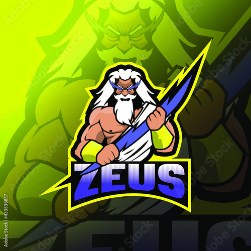the zeus mascot esport logo