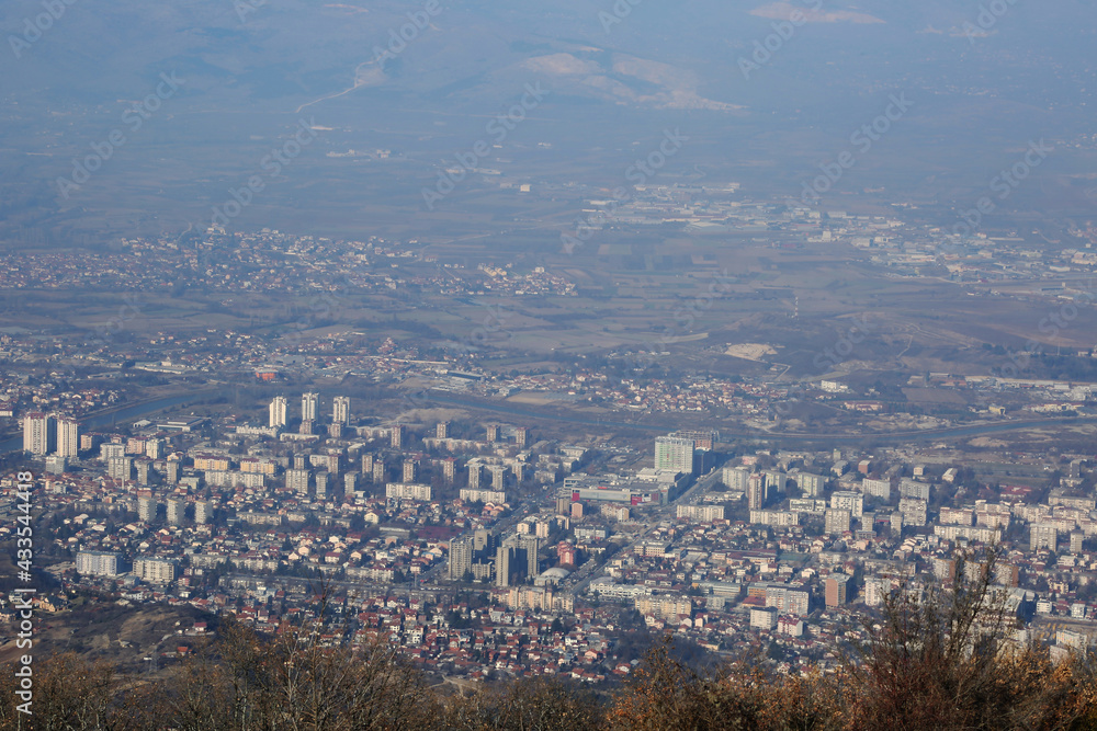 Skopje City from Vodno Hill in Macedonia.