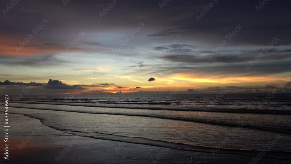 Beautiful sunset on the tropical beach Beautiful sunset on the tropical beach