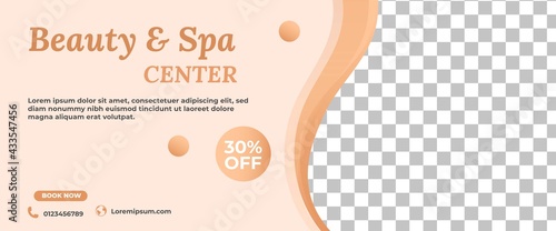 Salon and spa banner template design. Vector design isolated.