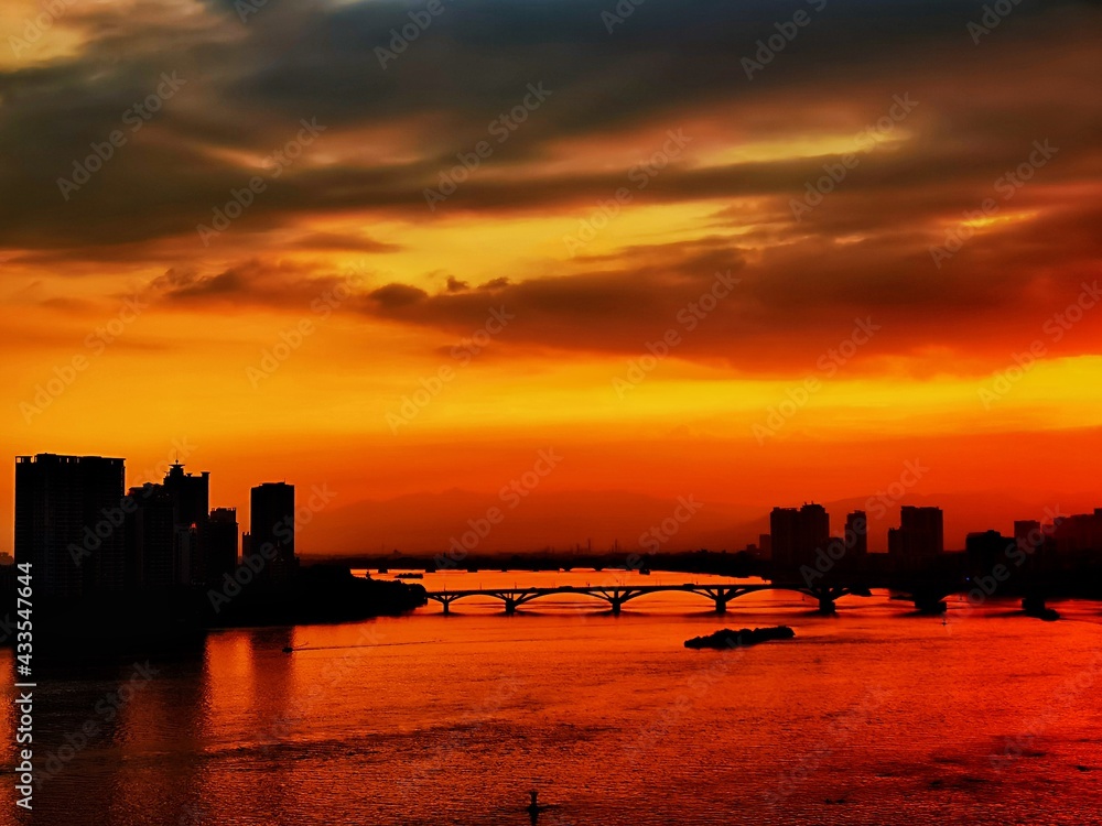 sunrise over the city sunrise over the city