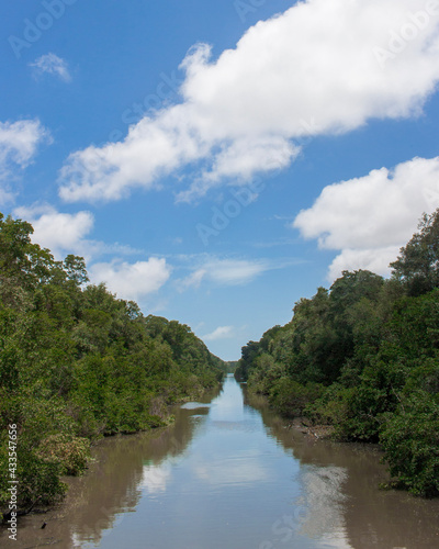 river and clouds