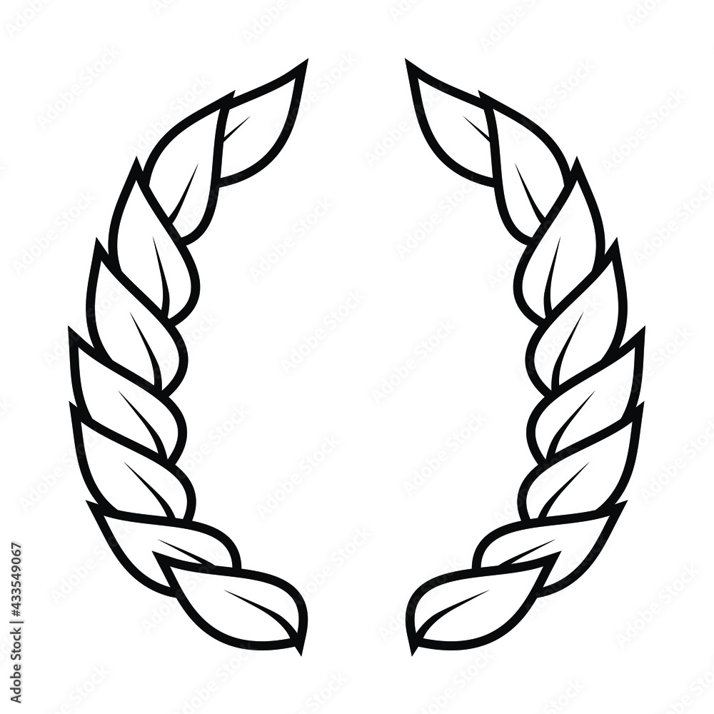 laurel wreath logo vector