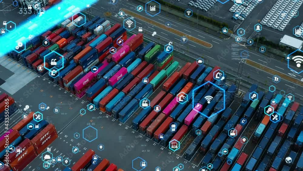 物流とテクノロジー ロジスティクス StockVideo Adobe Stock