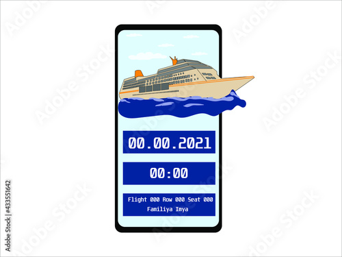 Order tickets online from your phone to a sea cruise ship or a pleasure boat on the river. Informing clients about the date of the trip, places and times.