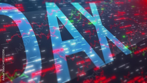 DAX stock market index of 30 German companies on Frankfurt Stock Exchange