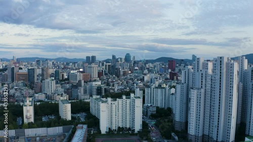 Drone footage of Seoul