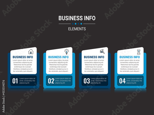 Vector Business infographics. Financial analysis data graphs and diagram, marketing statistic workflow modern business presentation elements vector investment progress icon.

