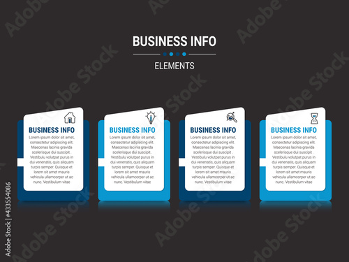 Vector Business infographics. Financial analysis data graphs and diagram, marketing statistic workflow modern business presentation elements vector investment progress icon.
