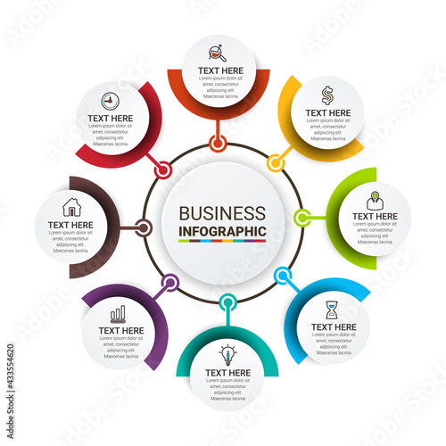 Infographics design vector and marketing icons. Can be used for process diagram, presentations, workflow layout, banner, flow chart, info graph.
