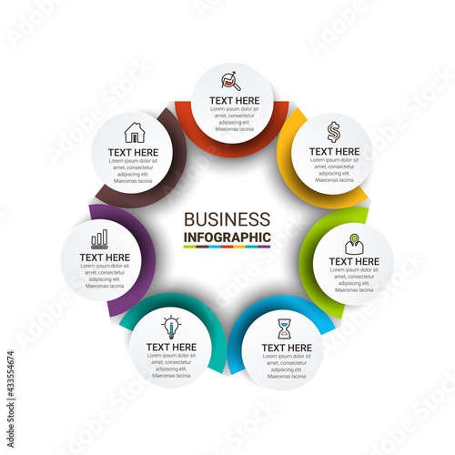 Vector Infographic label design template with icons. can be used for workflow layout, diagram, annual report, web design. Business concept
