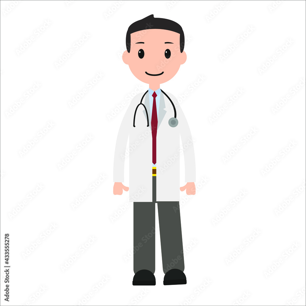 doctor drawing on white background doctor drawing on white background