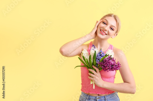 Beautiful young woman with ...
