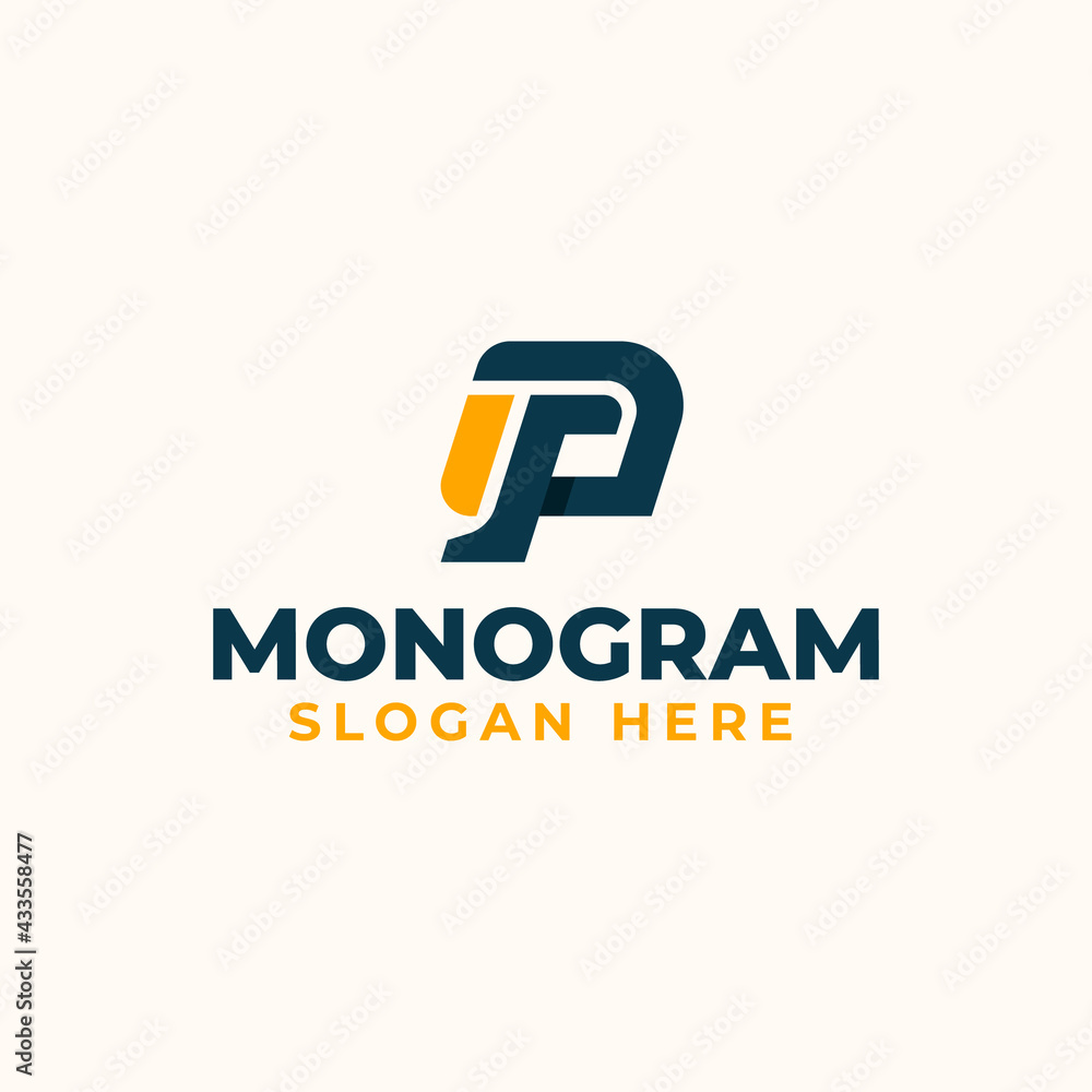 PG GP P G Letter Monogram Logo Template