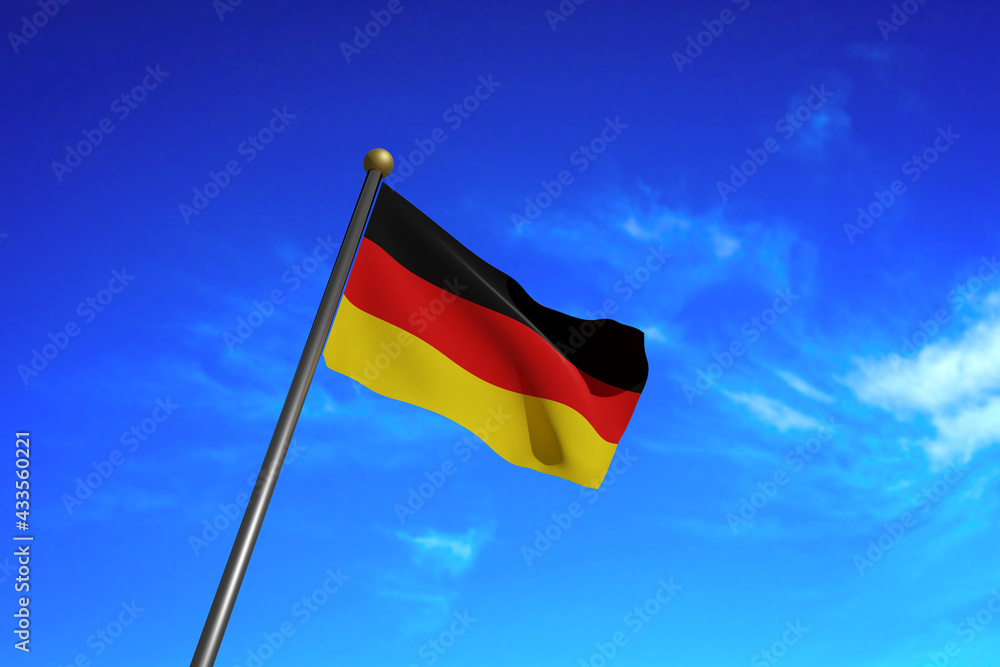 3D Rendered image. Flag of Germany waving in the wind. 3D Rendered image. Flag of Germany waving in the wind.