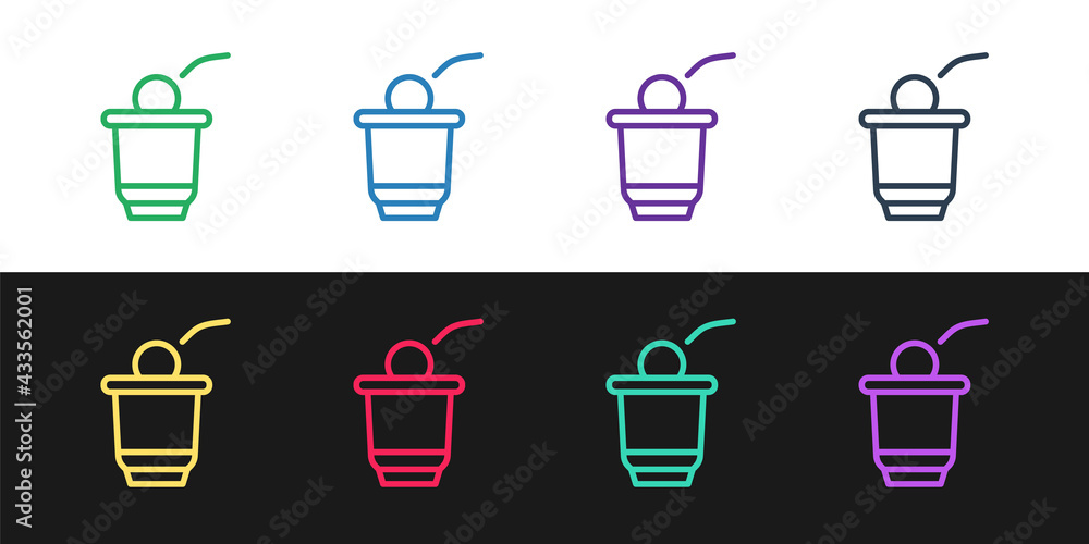 Set line Beer pong game icon isolated on black and white background. Alcohol party game. Vector Set line Beer pong game icon isolated on black and white background. Alcohol party game. Vector