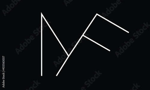FM/MF logo, FM/MF letter logo design with white and black color, FM/MF Business abstract vector logo monogram template. © Eisha