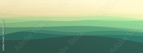 abstract green wavy lines geometric trendy gradient  background natural dark green combined color. Modern template for poster business card landing page website. vector illustration eps 10 photo
