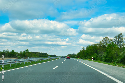 Obraz na płótnie Scenic asphalt road in the countryside of Serbia w salonie