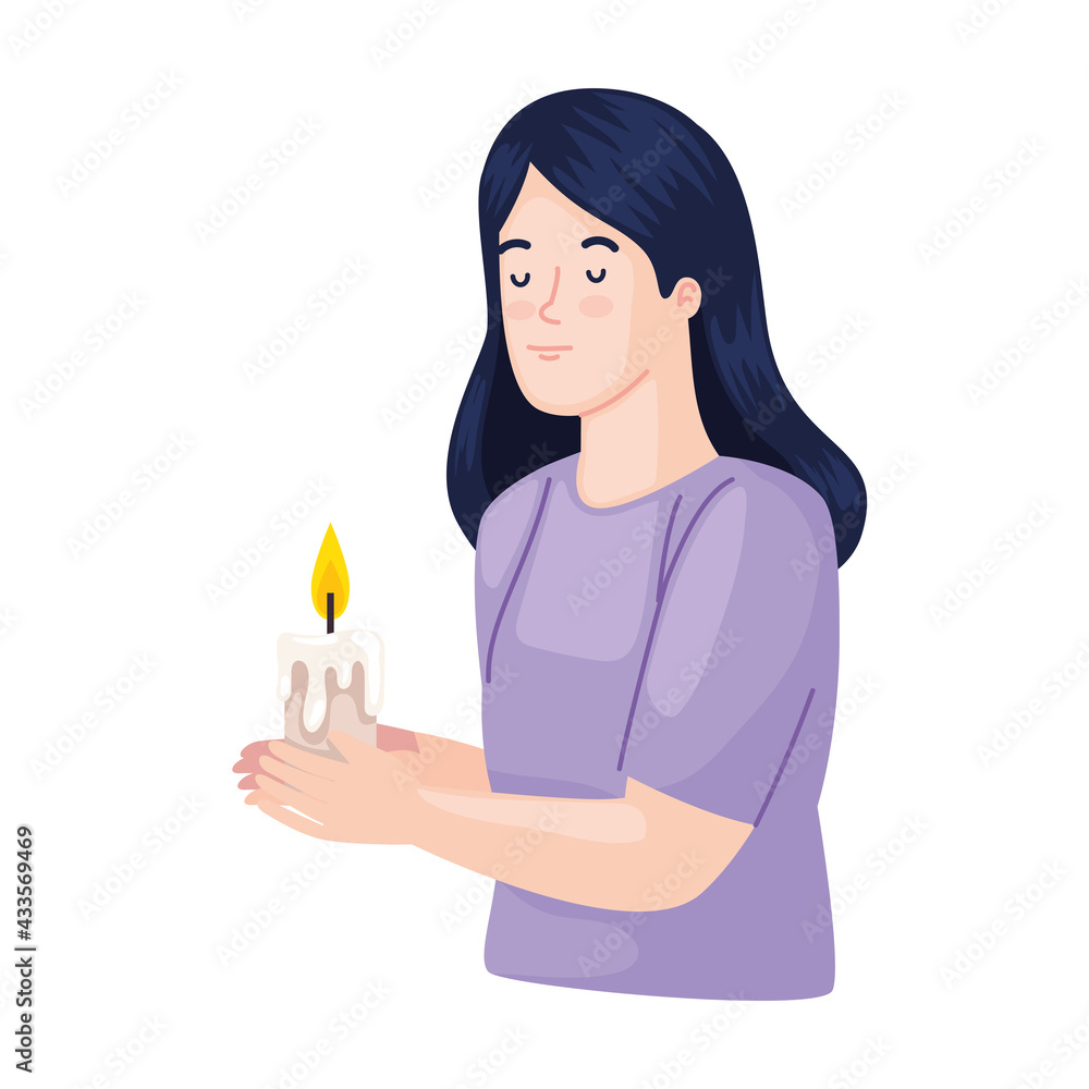 woman with candle woman with candle
