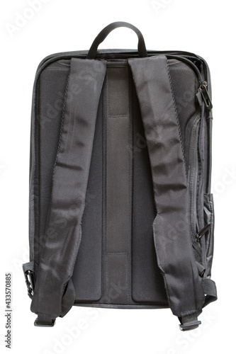 Black backpack isolated