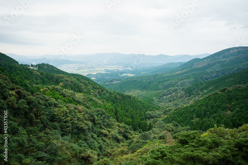 加久藤峠から見る新緑の風景