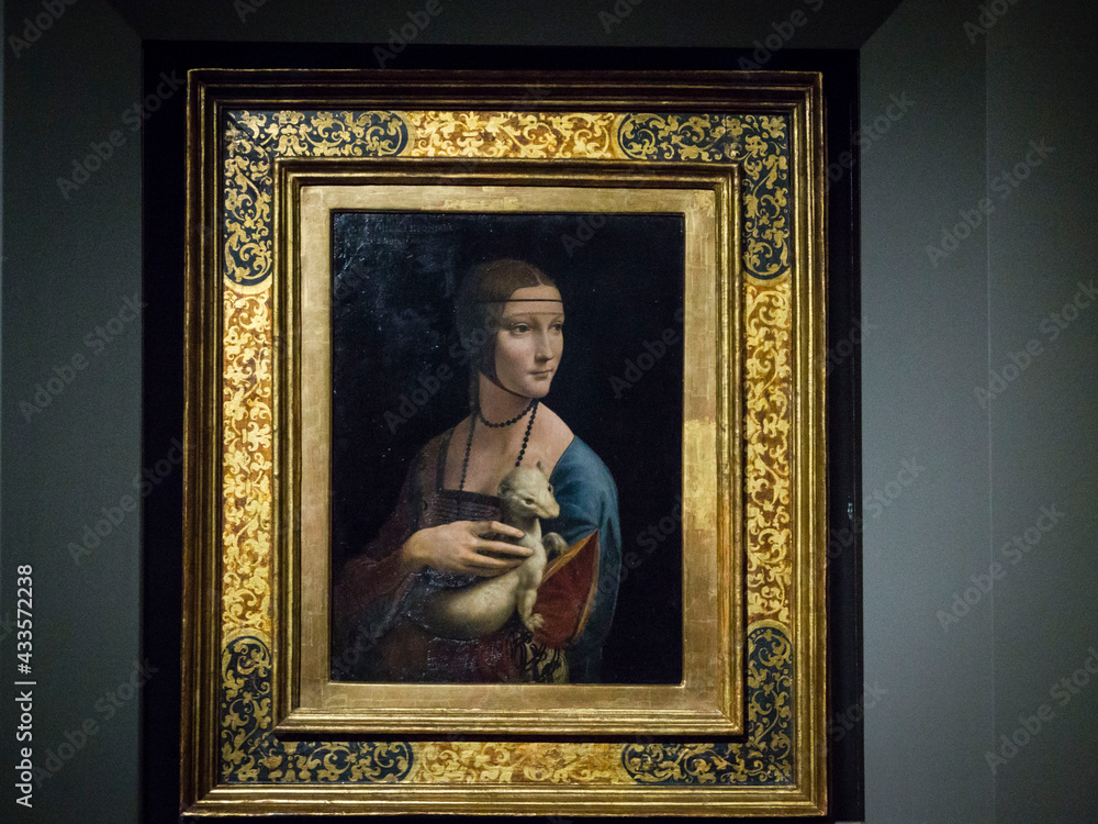 Dama Con L'ermellino Leonardo Da Vinci La dama del armiño (La dama con l'ermellino) ,Leonardo da Vinci,l óleo
