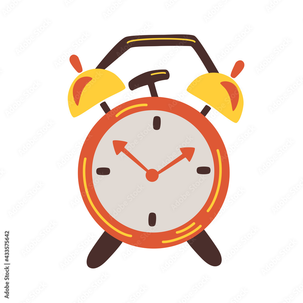 Alarm clock. clock design concept. Retro Red alarm clock is ringing. Wake-up time. Morning time. Flat vector illustration. Alarm clock. clock design concept. Retro Red alarm clock is ringing. Wake-up time. Morning time. Flat vector illustration.