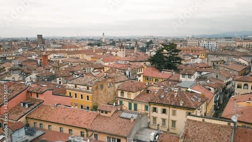 Wallpaper Mural Flying above roofs of Verona. Aerial view Torontodigital.ca