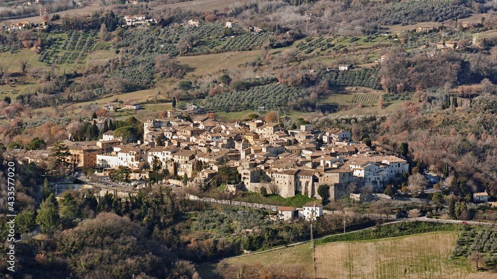 landscape of San Gemini, central italy, umbria