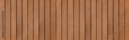 Panorama of Brown solid wood flooring for outdoor floors texture and background seamless