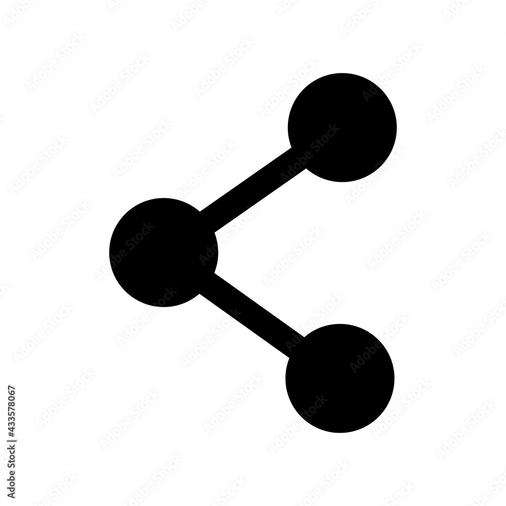 Share web icon for mobile design or app isolated on white background. Share link. Share web icon for mobile design or app isolated on white background. Share link.