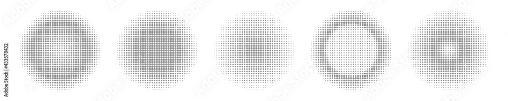 halftone circle background. vector dotted halftone geometric fade  pattern.
