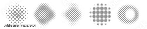halftone circle background. vector dotted halftone geometric fade  pattern.