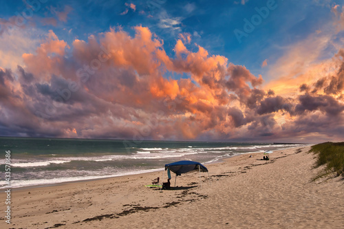 Spanish house surfing beach in Sebastian Inlet state park Florida