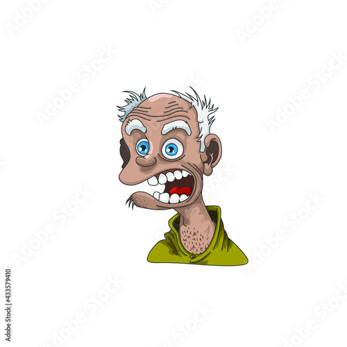 Vieux monsieur qui cri