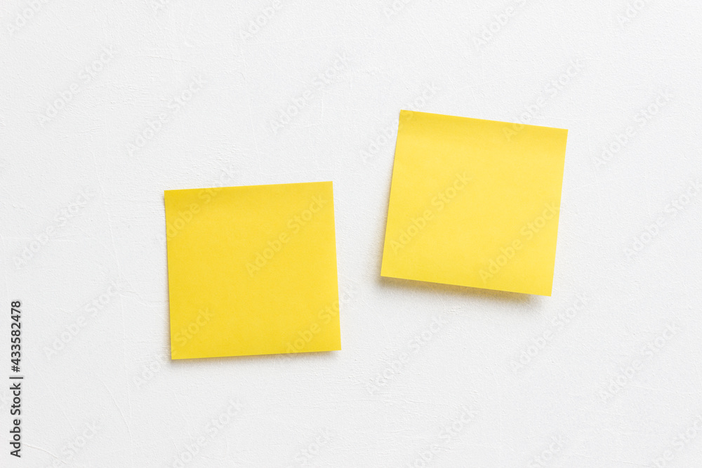 yellow sticky note on white yellow sticky note on white