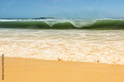 Ocean waves crash on the South African coast